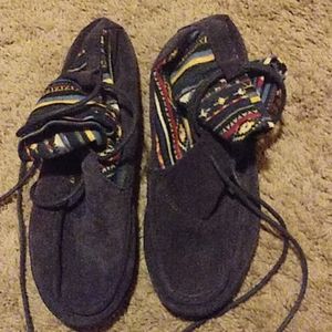 Dark blue soft boots